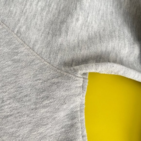 Express Cropped Sweater with Sequin and Lace Owl, Heather Gray/Cream, Size XS - Picture 7 of 14